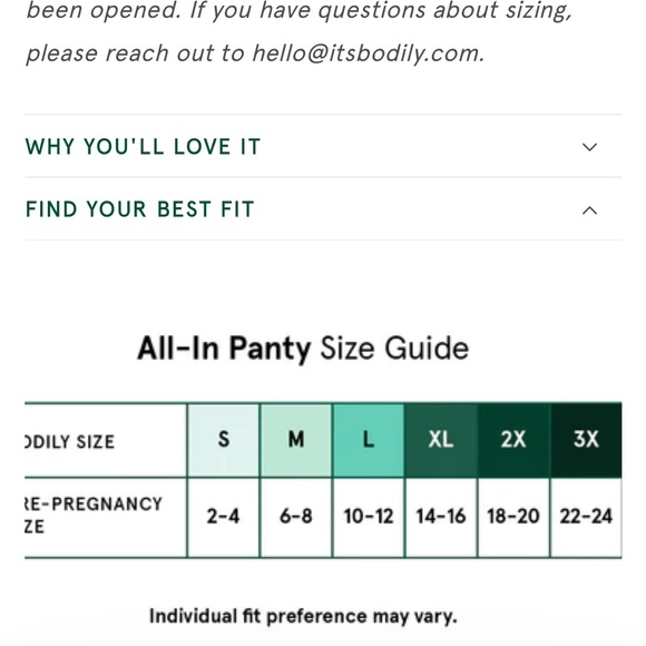 Bodily maternity/c section/ post partum super soft panties - Picture 2 of 6